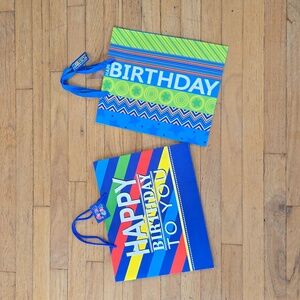 Set of Two Colorful Birthday Gift Bag, Paper Bag